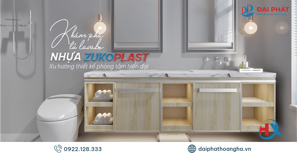 Tủ Lavabo Nhựa Zukoplast – Sự Lựa Chọn Cho Phòng Tắm Thông Minh 2025