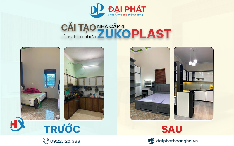 CẢI TẠO NHÀ CẤP 4 HIỆN ĐẠI VỚI TẤM NHỰA ZUKOPLAST – GIẢI PHÁP NỘI THẤT BỀN ĐẸP, CHỐNG ẨM LÂU DÀI