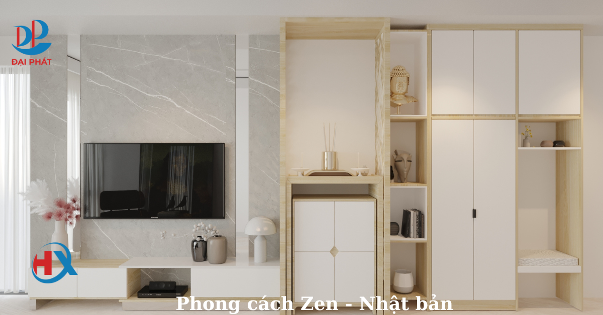 PHÒNG KHÁCH PHONG CÁCH ZEN – NHẬT BẢN TỐI GIẢN: XU HƯỚNG THIẾT KẾ 2025