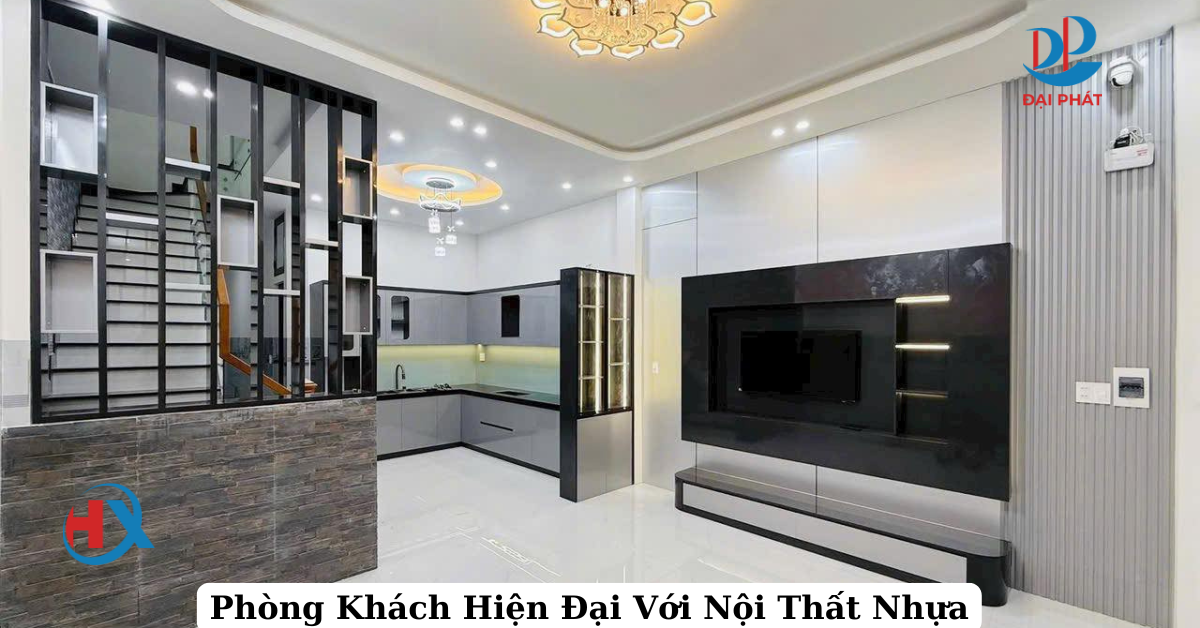 Thiết Kế Nội Thất Phòng Khách Hiện Đại Với Tấm Nhựa Nội Thất 2025