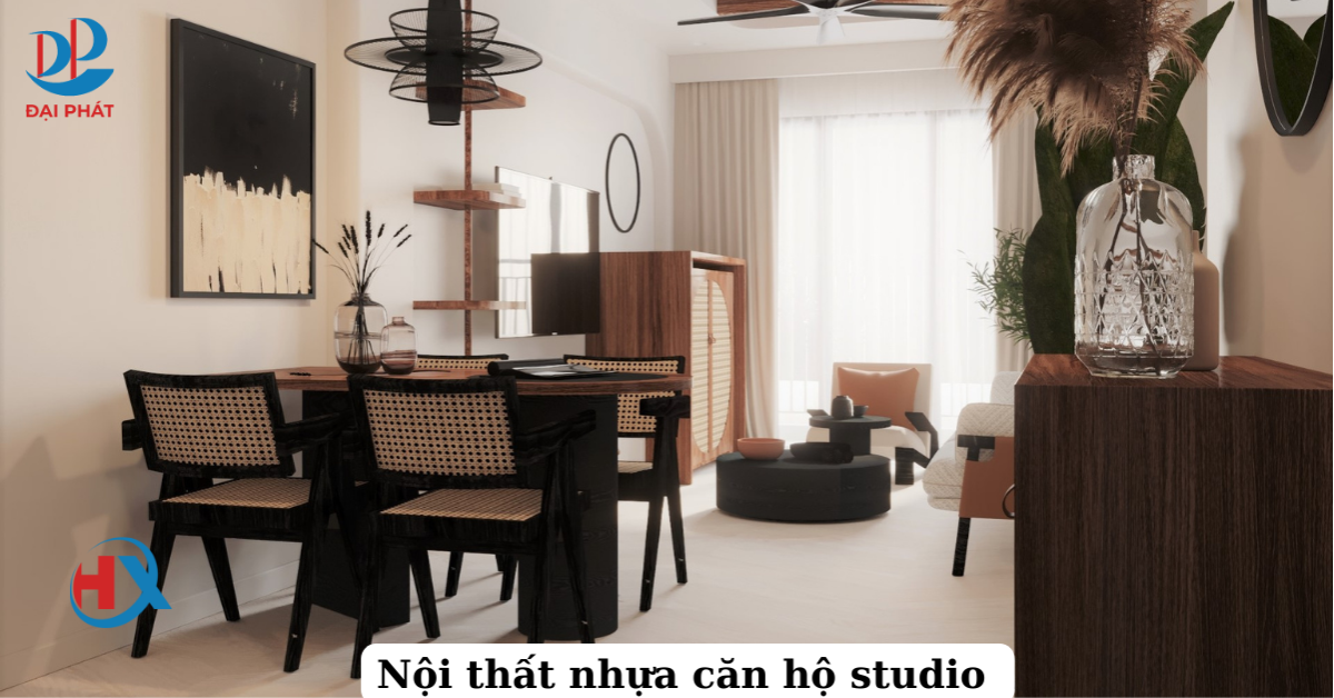 THIẾT KẾ CĂN HỘ STUDIO NỘI THẤT NHỰA SANG TRỌNG 2025