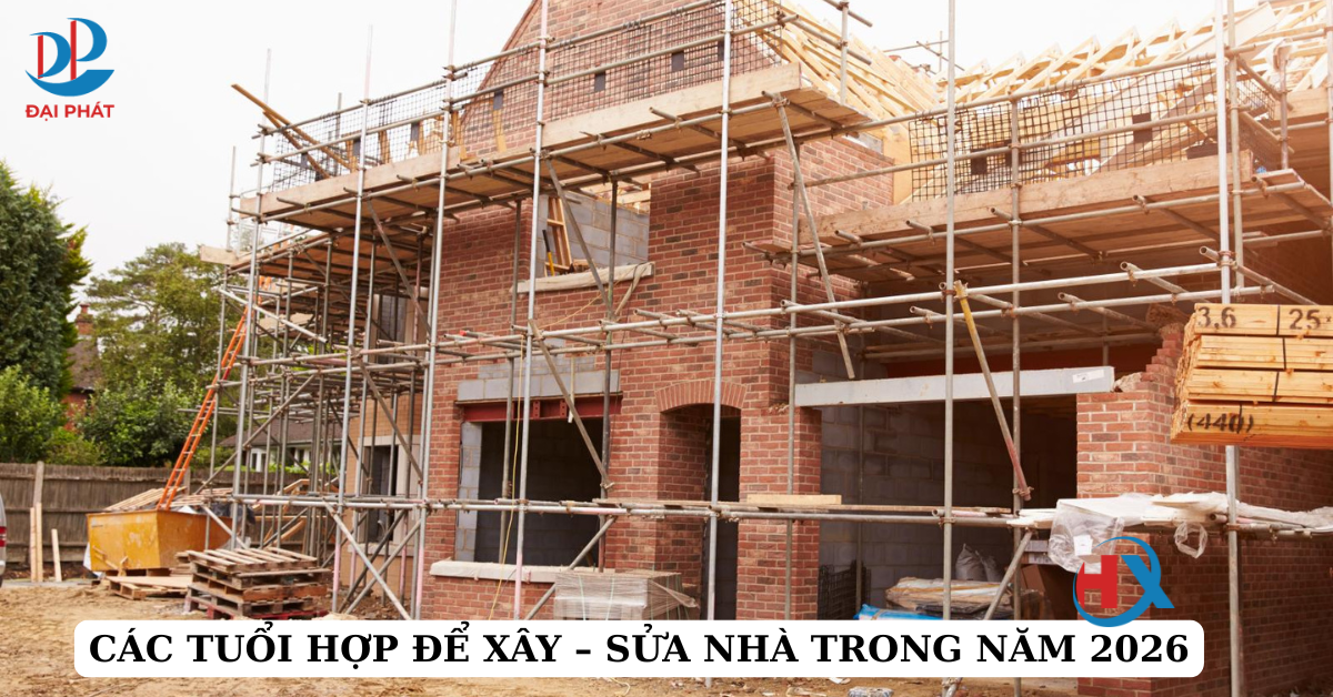 TUỔI ĐẸP LÀM NHÀ – SỬA NHÀ NĂM 2026 | CHỌN TUỔI HỢP ĐỂ ĐÓN SINH KHÍ & MAY MẮN